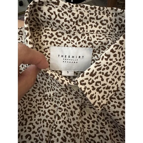 Rochelle Behrens Womens Small The Shirt Button Up Novelty Leopard Animal Print - Picture 7 of 7